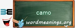 WordMeaning blackboard for camo
